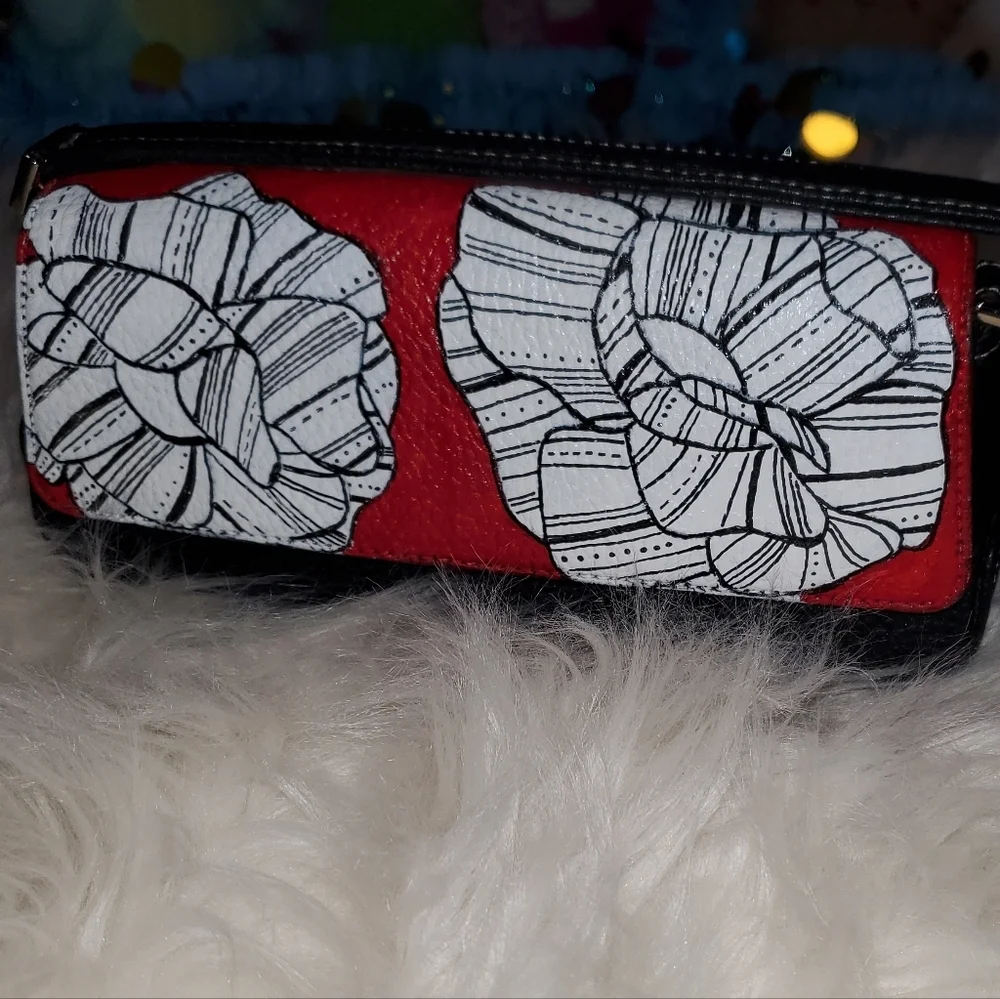 Liz Claiborne Red and Black Shoulder Bag